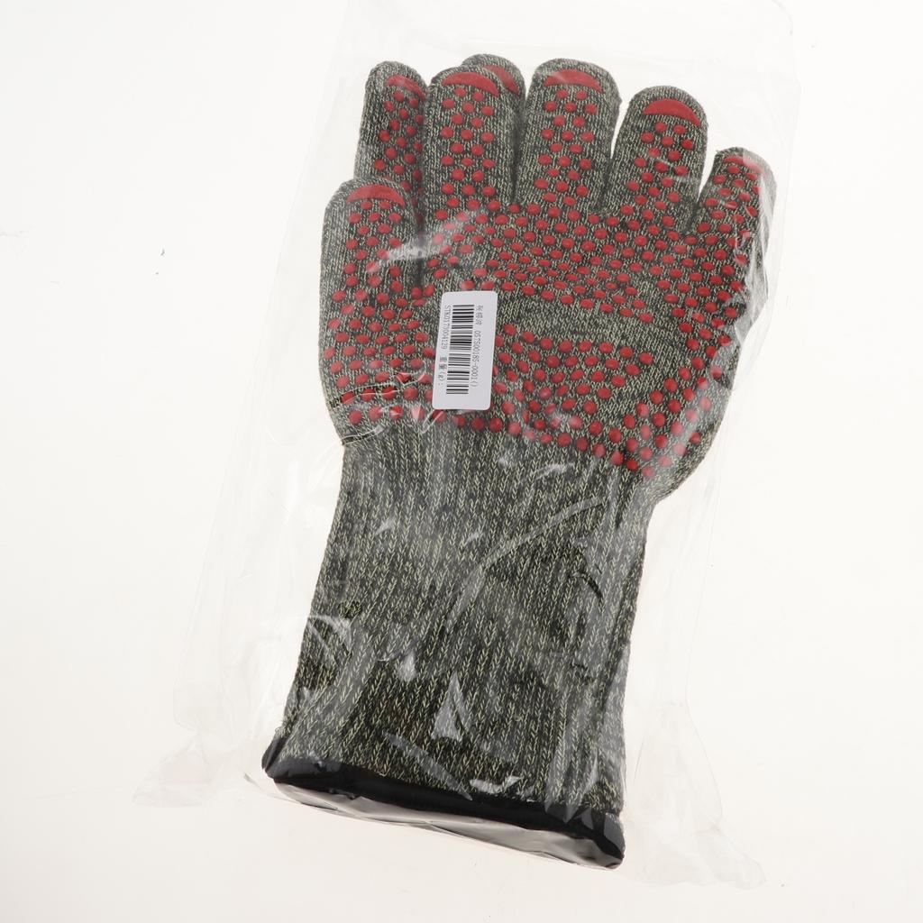 2pcs High Temperature Resistant Non-Slip Anti-Cutting and Waterproof Gloves