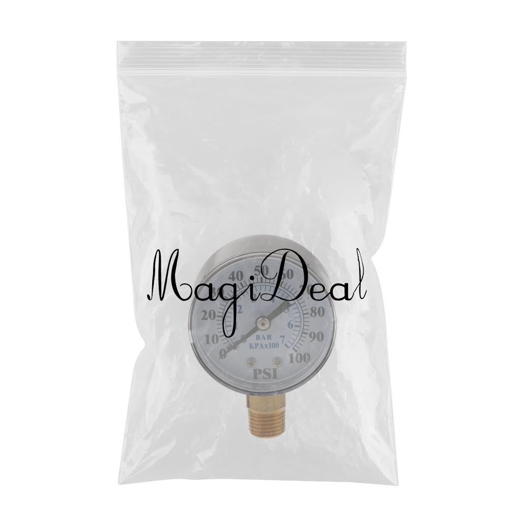 1/8In NPT Side Mount 0-200psi/0-14bar Air Pressure Gauge Tester Meter TS-Z54