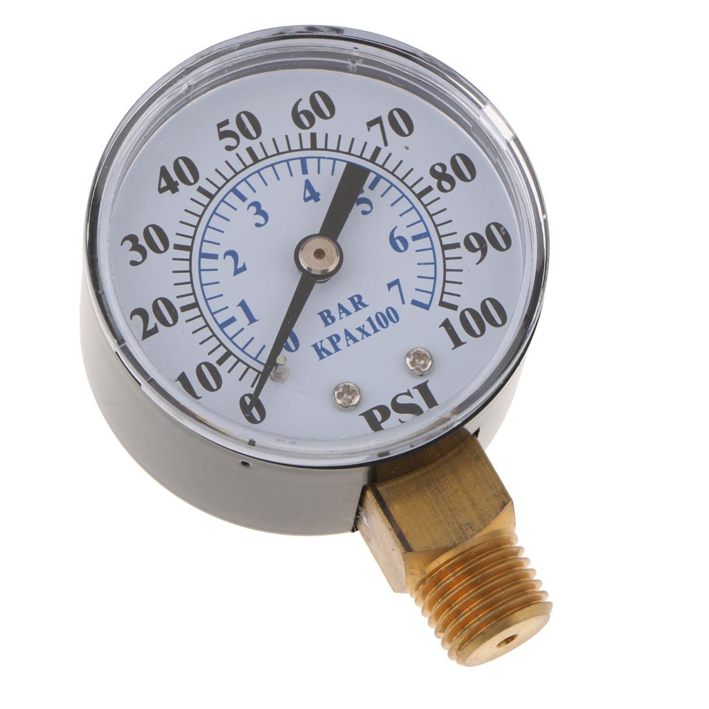 1/8In NPT Side Mount 0-200psi/0-14bar Air Pressure Gauge Tester Meter TS-Z54