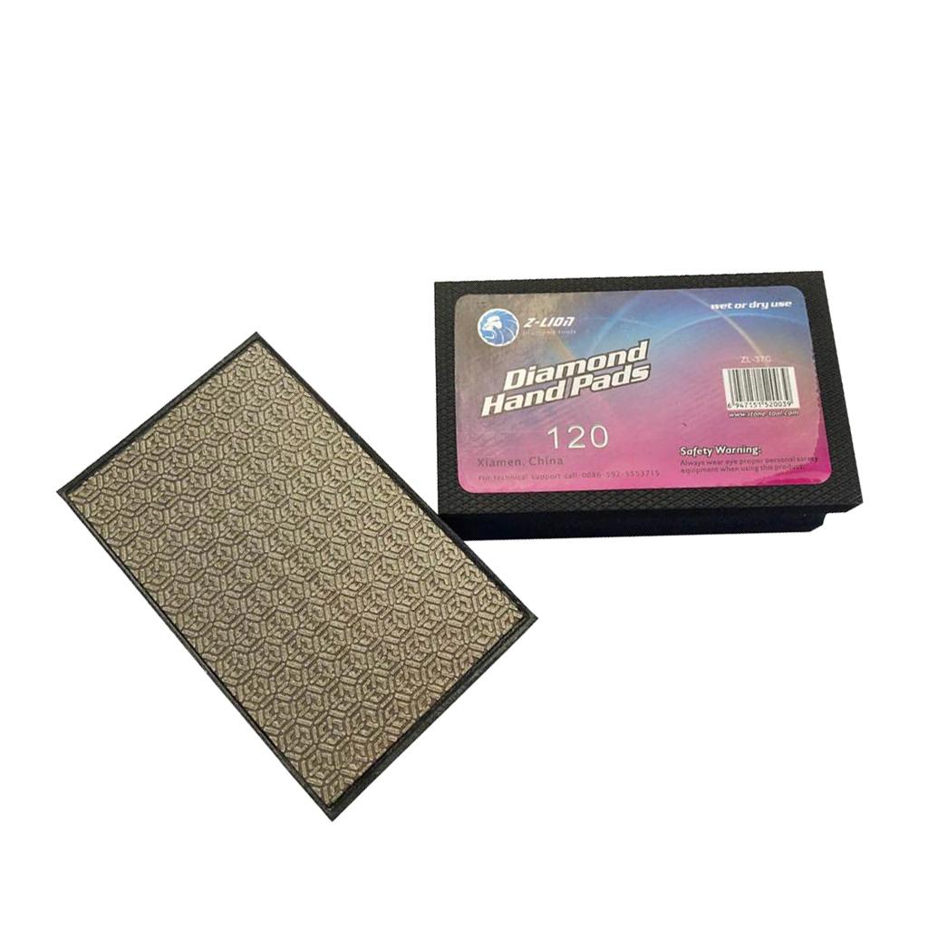 Diamond Polishing Hand Pad Block for Granite Marble Stone Black Grit 120