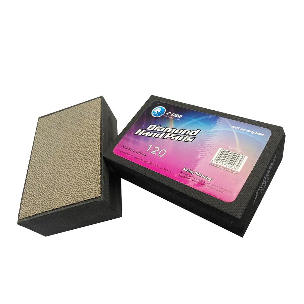 Diamond Polishing Hand Pad Block for Granite Marble Stone Black Grit 120