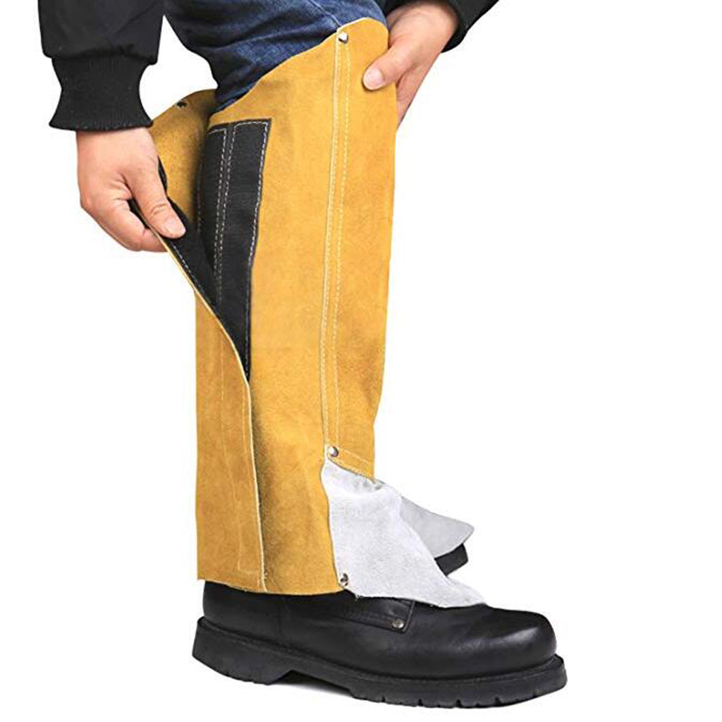 Leather Welding Leggings and Spats Shoe Cover Protector For Welder