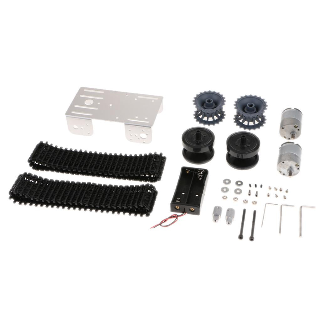 DIY TP101 Robot Chassis Tank Smart Car Kit With Crawler Motor Silver