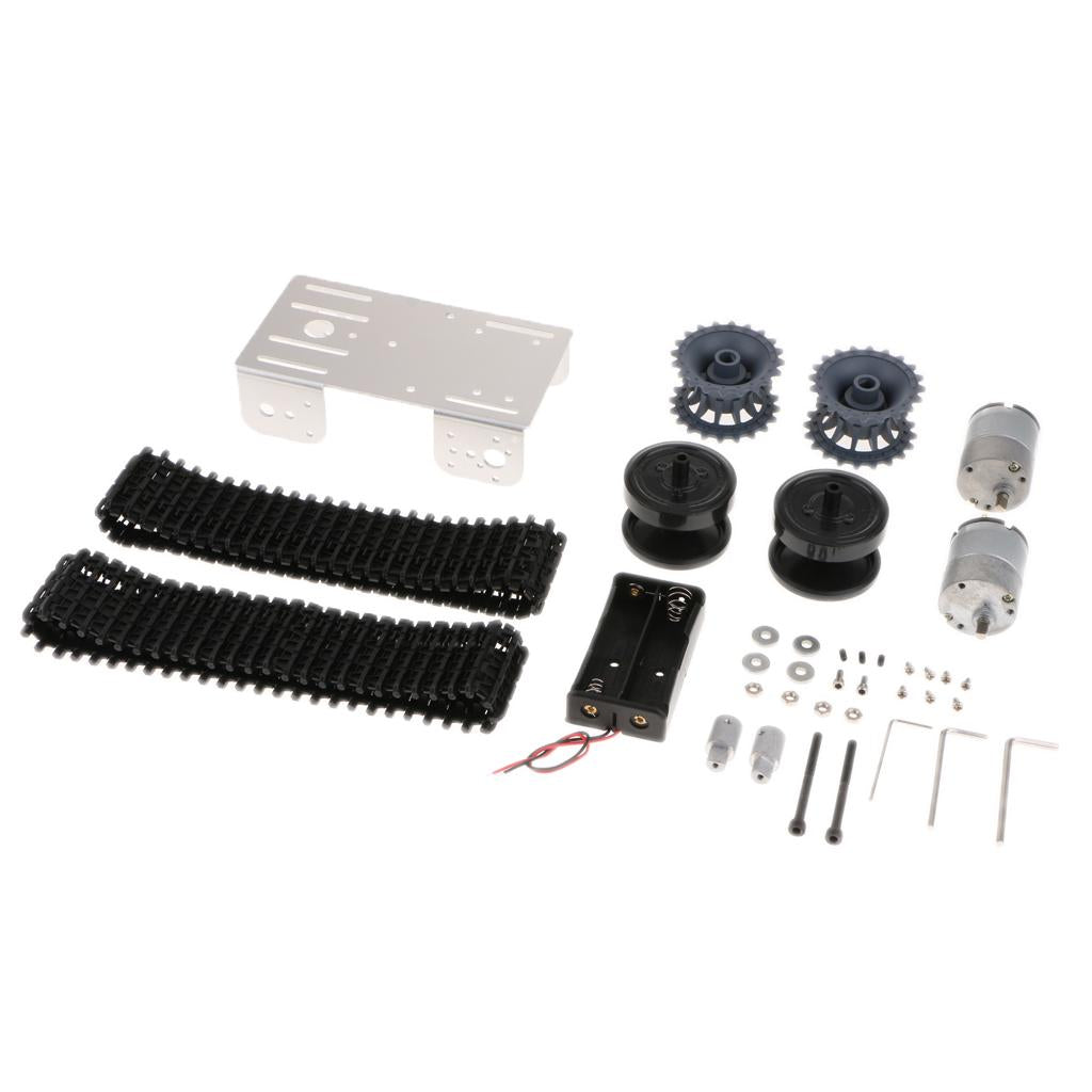 DIY TP101 Robot Chassis Tank Smart Car Kit With Crawler Motor Silver
