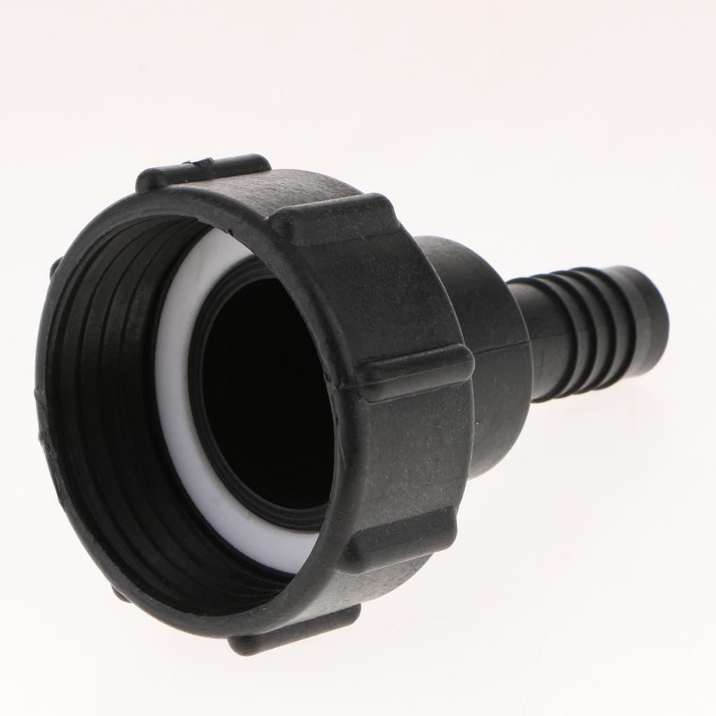 IBC Tank Adapter Water Tank Connector 2 to 3/4" Garden Hose Black"