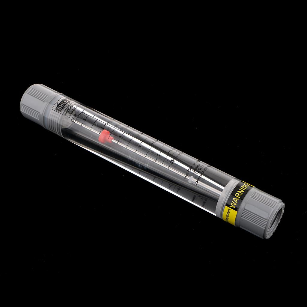 LZM-15G Panel Mount Type Acrylic Flowmeter Water Flow Meter 0.05-0.5GPM