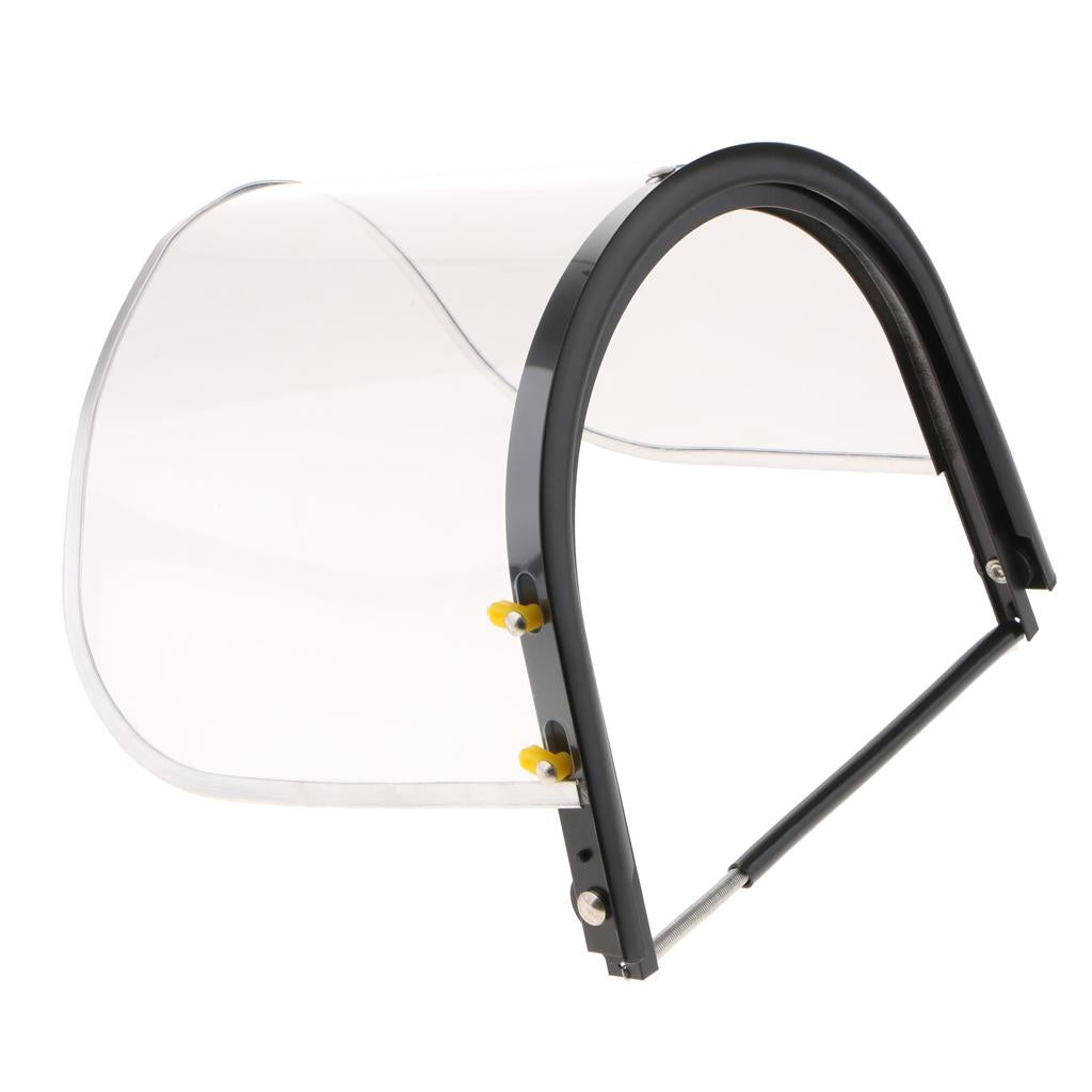 Bionic Face Shield with Clear Polycarbonate Visor and Anti-Fog/Hard Coat PVC face screen