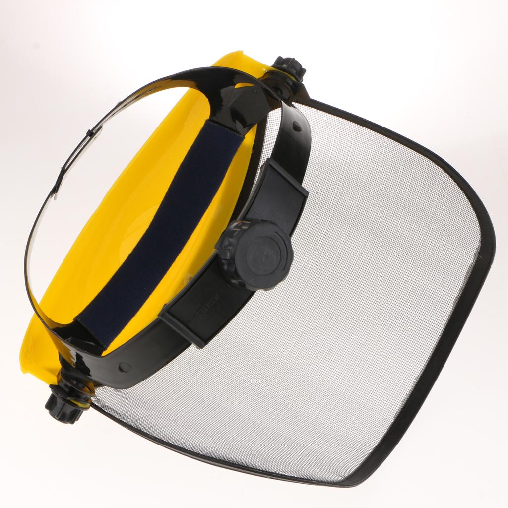 Steel Mesh Face Shield with Adjustable Mesh Visor for Weeding Sawing Wood