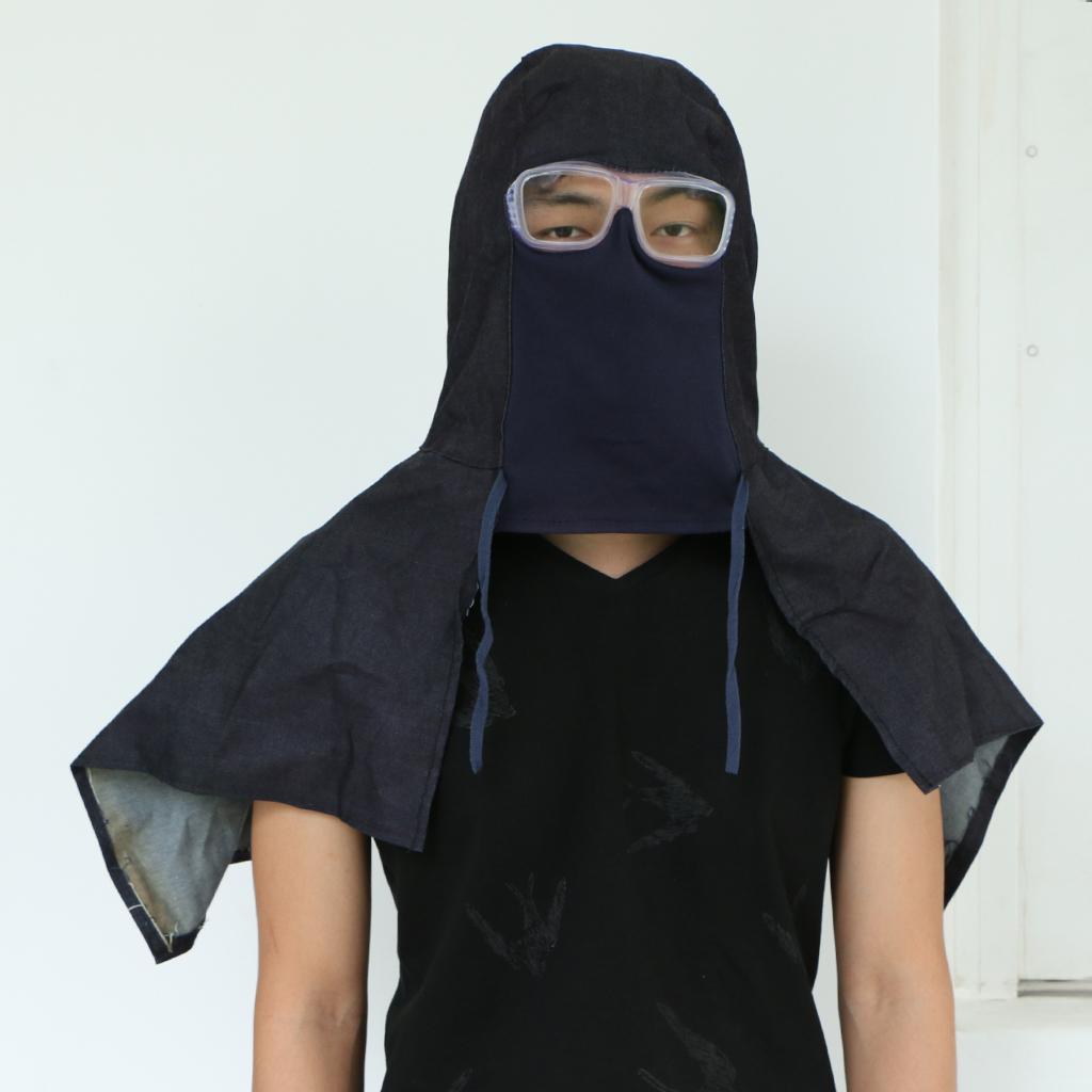 High Quality Dust Hood Protective Cover Head / Neck Protection Welder Hat With glasses
