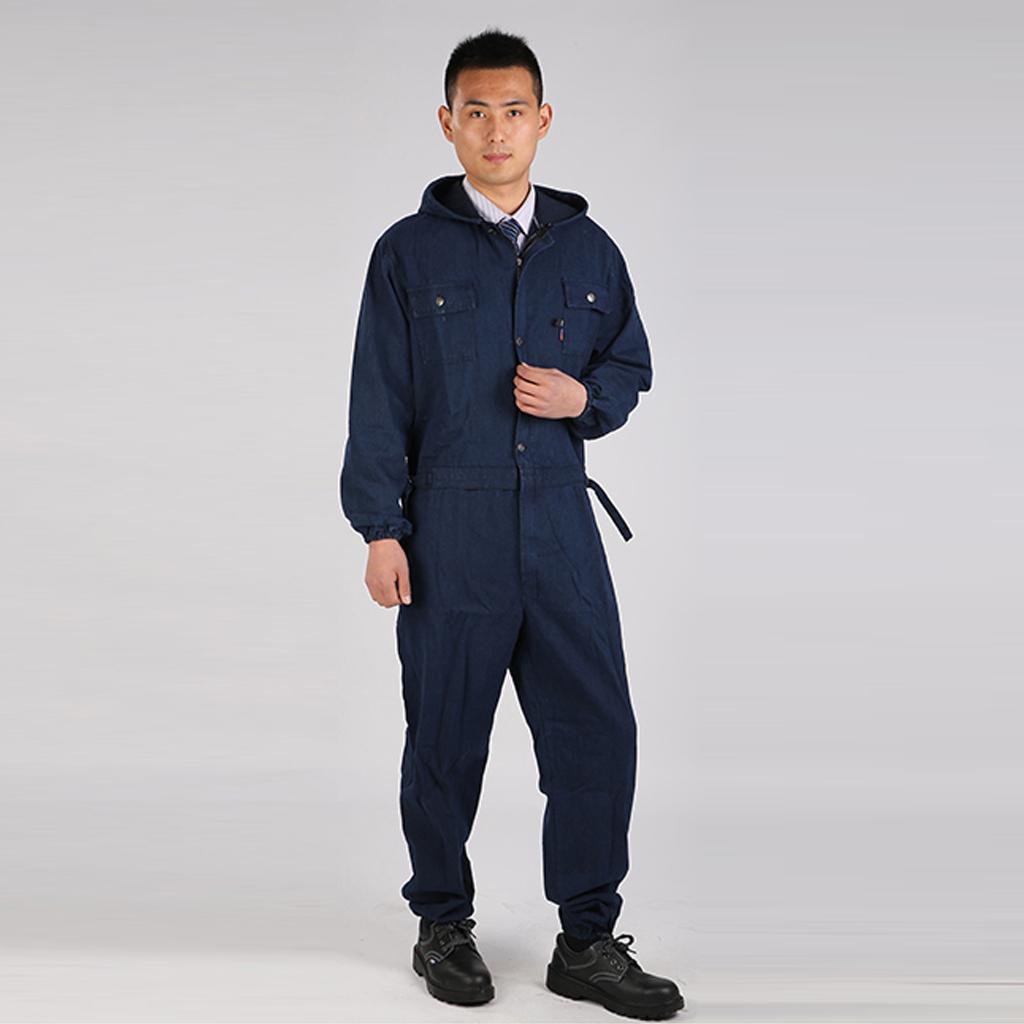 Jeans Jumpsuit Working Uniform Electric Steam Welding Suit Medium 170-175
