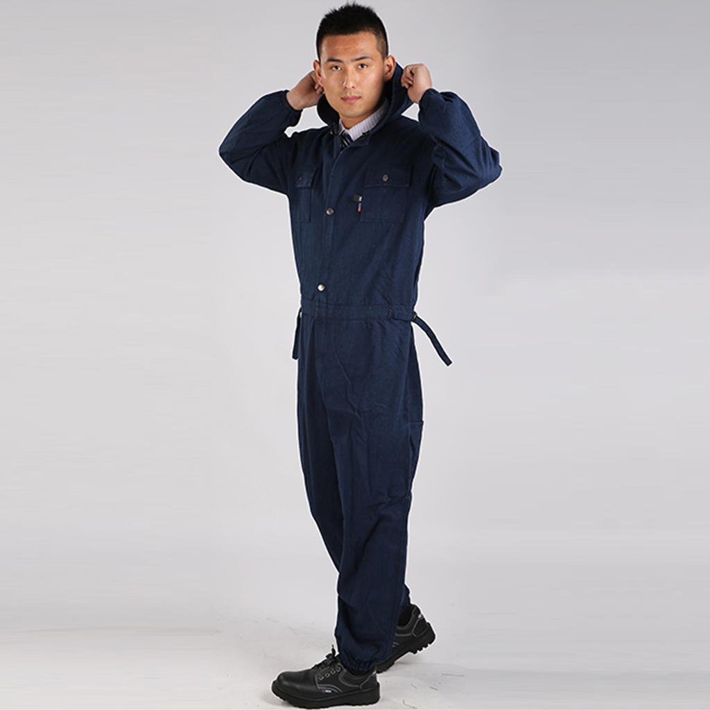 Jeans Jumpsuit Working Uniform Electric Steam Welding Suit Medium 170-175