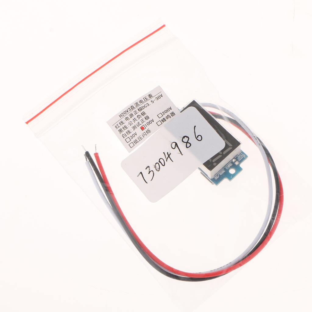3 Wire DC3.5-30V Digital Volt Meter Car Motor 0.36'' LED Red