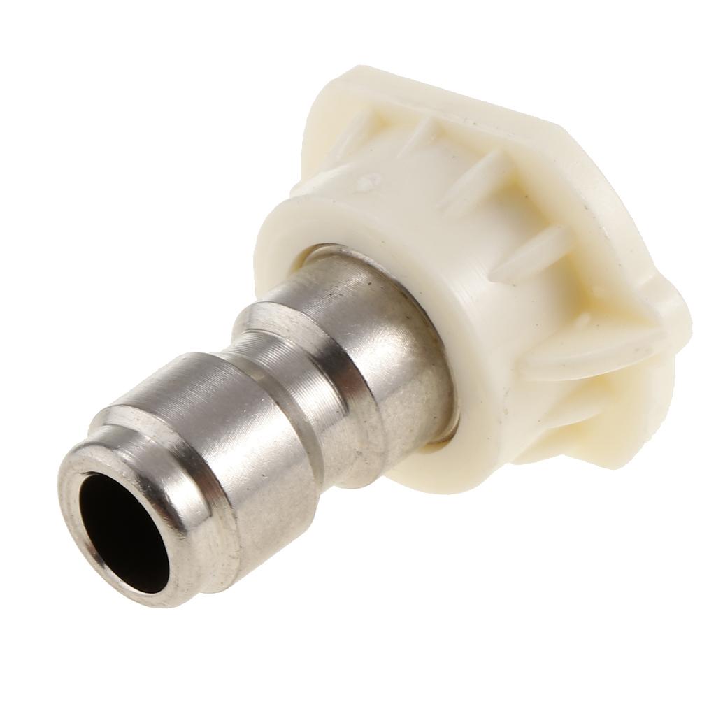 1/4 Quick Connection Design Pressure Multiple Degrees Washer Spray Nozzle White 40 degrees