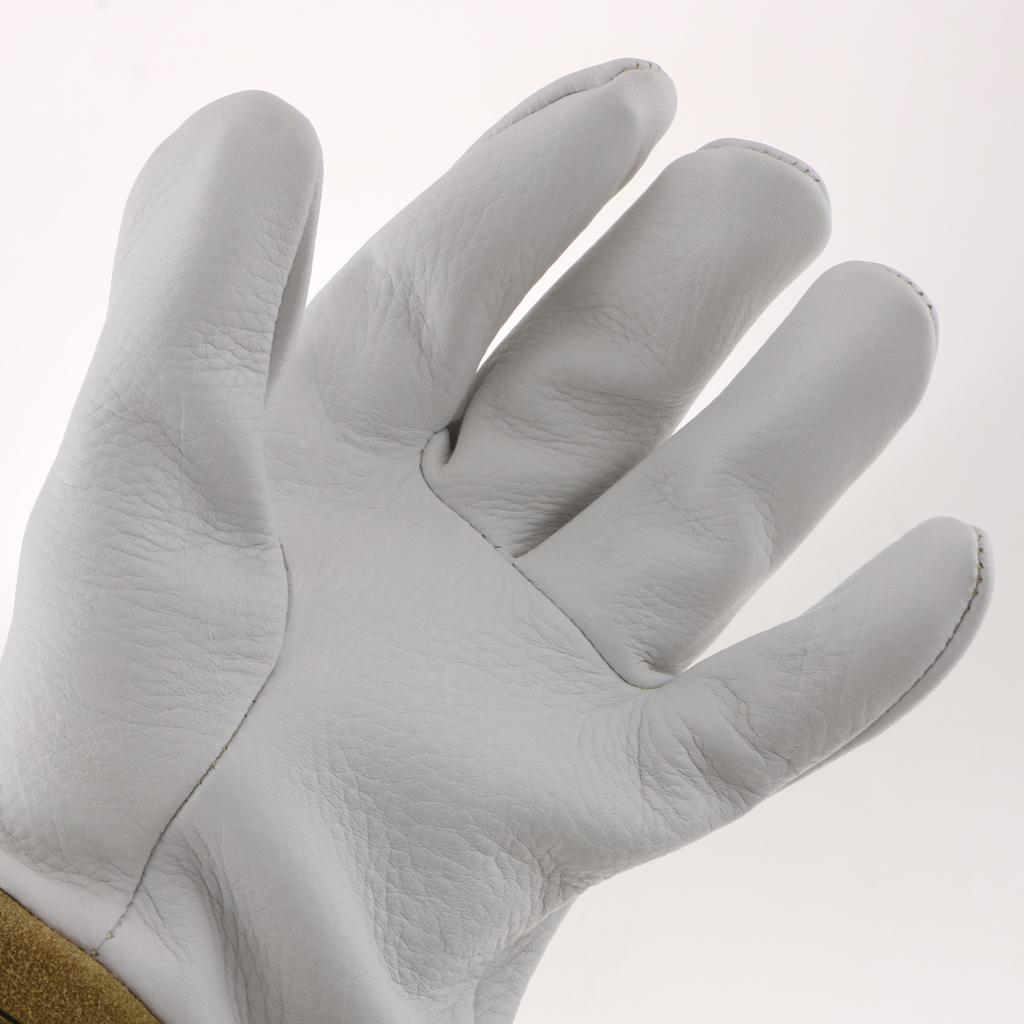 1 Pair of Soft Artificial Buckskin Argon Arc Welding Gloves Heat Resistant