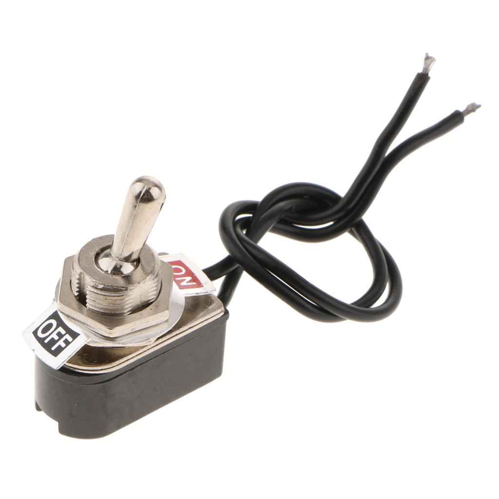 Heavy Duty Toggle Switch Flick ON/OFF Car Dash 125V/250V SPST with Wire