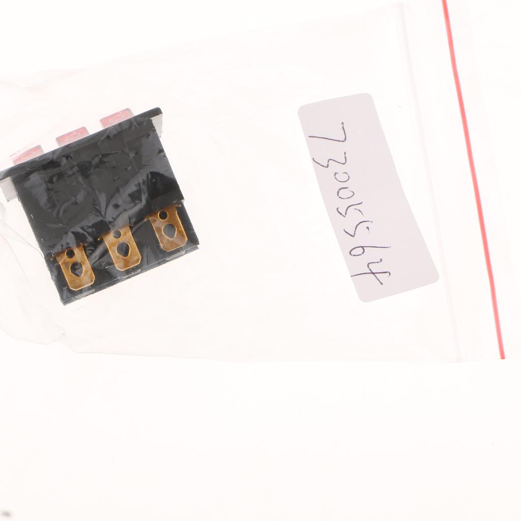 9 Pin Red Button Rocker Switch,KCD3 Rocker Power Switch,16A/30A 250V On-Off