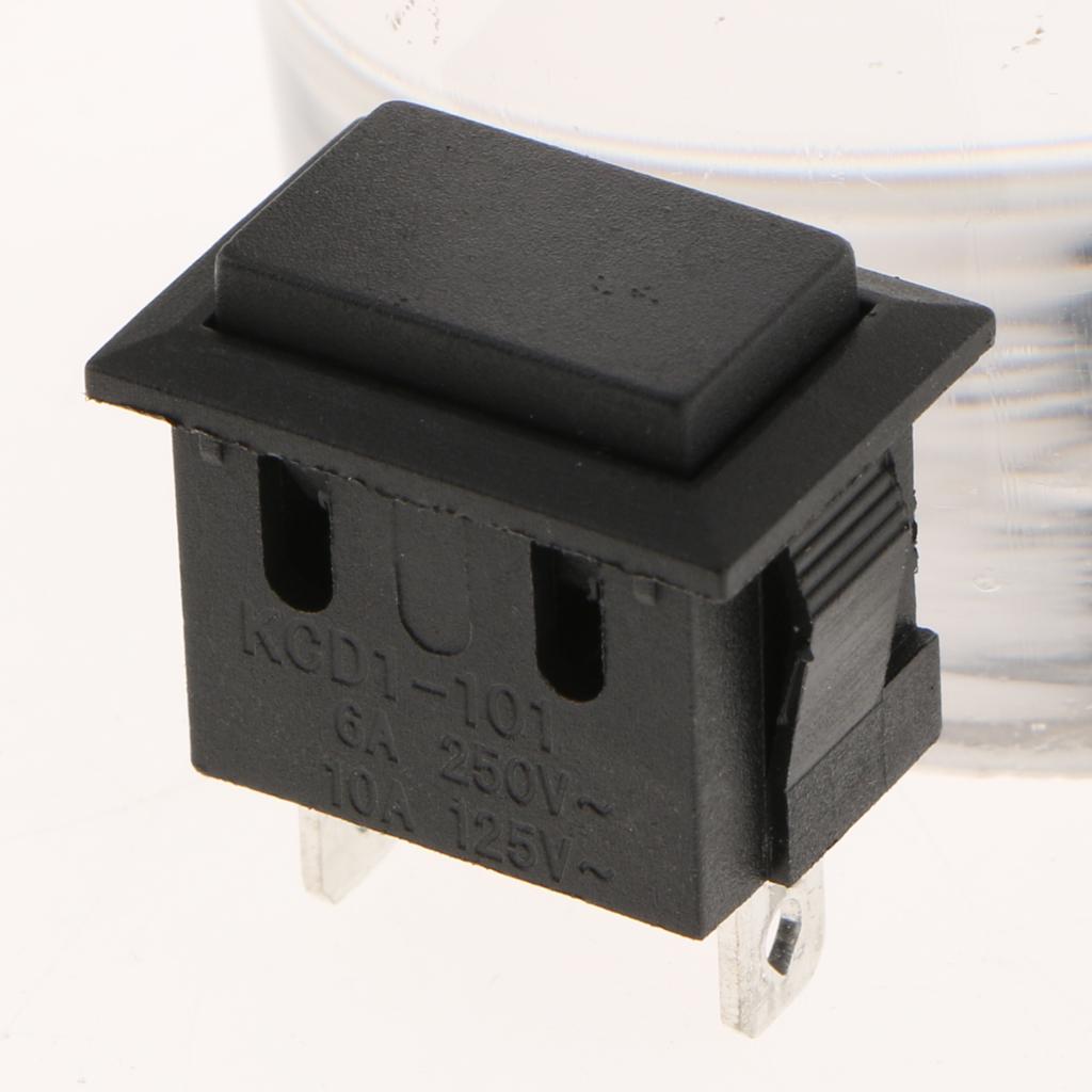 Mini Square Button Switches,Plastic Square Button Toggle,Push Toggle 10 Pcs