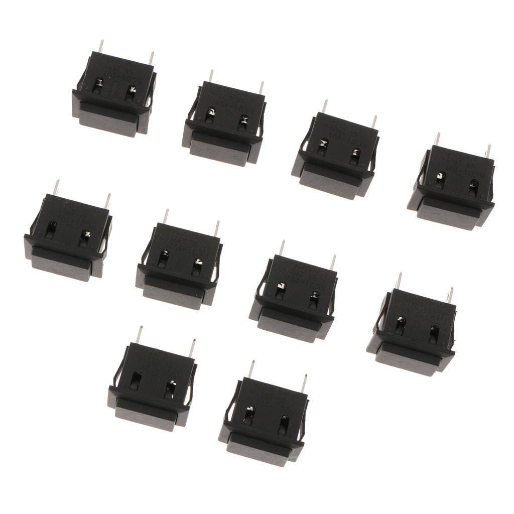 Mini Square Button Switches,Plastic Square Button Toggle,Push Toggle 10 Pcs
