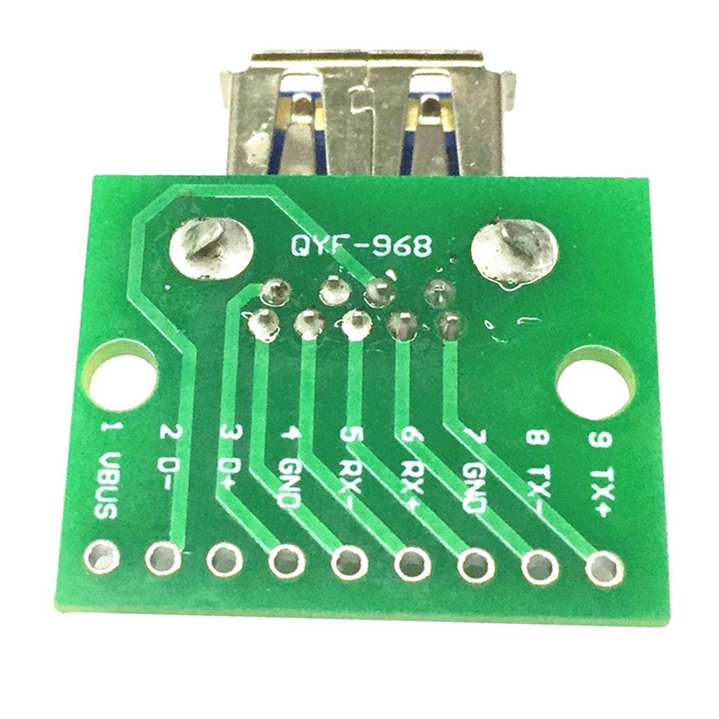 3PCS USB 3.0 Female To DIP Board Module 9pin Adapter Converter