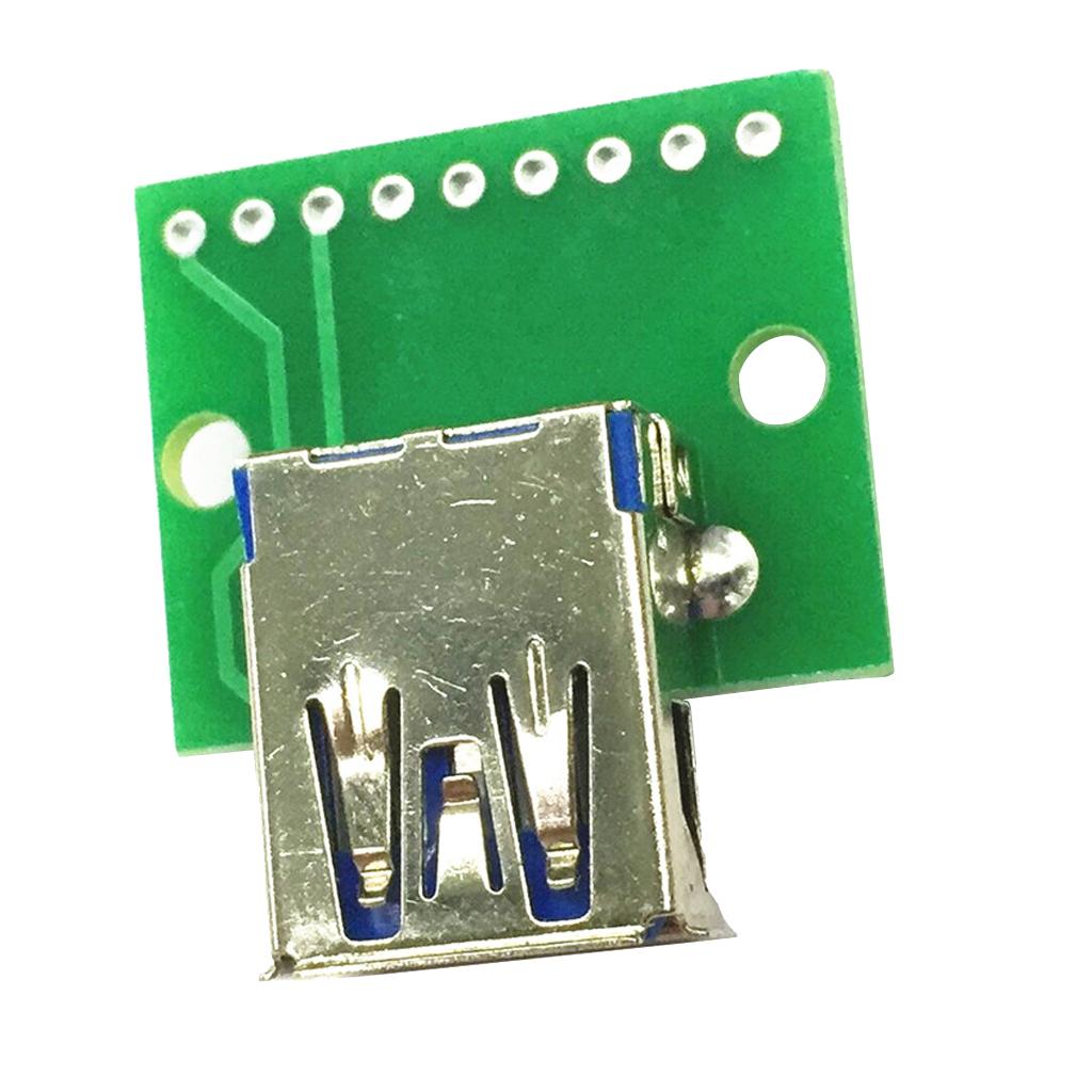 3PCS USB 3.0 Female To DIP Board Module 9pin Adapter Converter