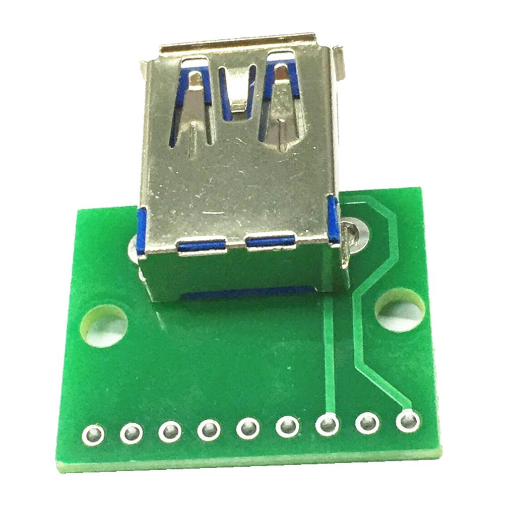 3PCS USB 3.0 Female To DIP Board Module 9pin Adapter Converter