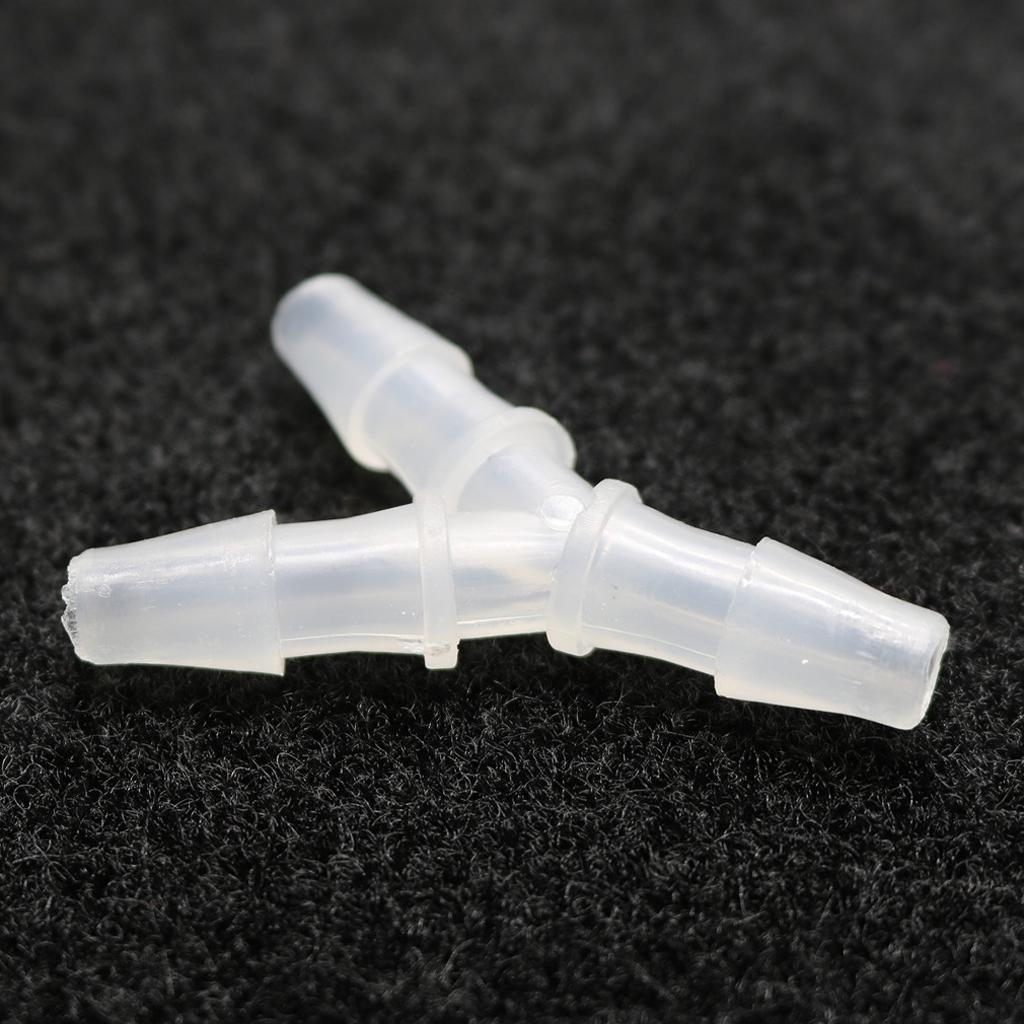3 Pieces Y Type Equal Diameter Tee Hose Joints Silicone Tube 9.5mm