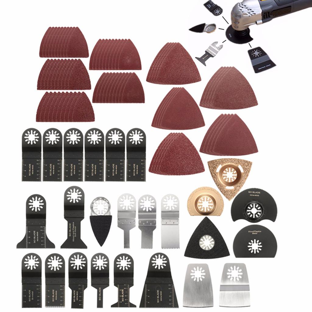100 Pieces Oscillating Multi Tool Saw Blades Accessories Kit For Fein