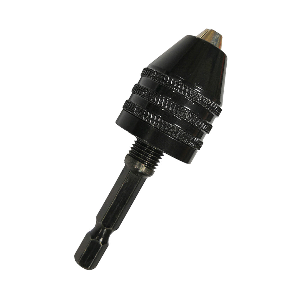 0.5-8mm 1/4 Hex Shank Keyless Drill Chuck Screwdriver Impact Driver Adapter"