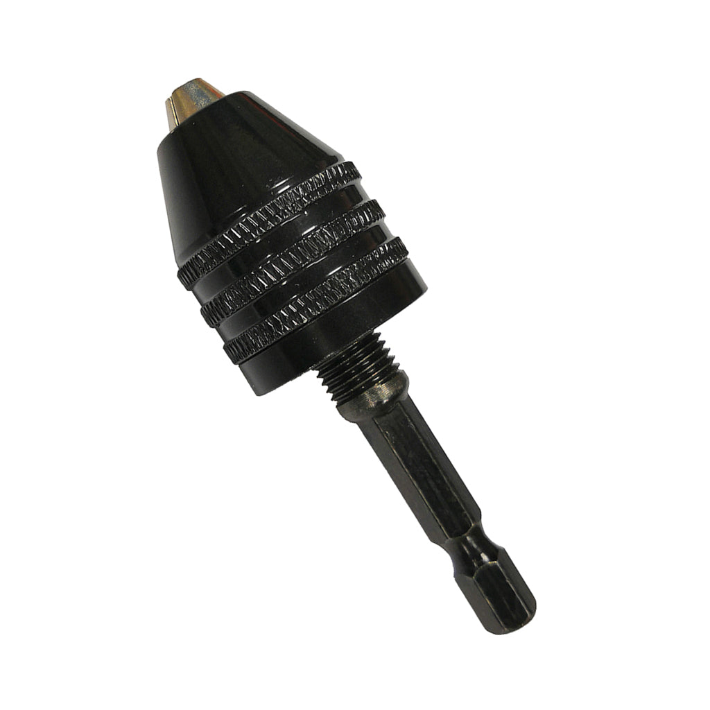 0.5-8mm 1/4 Hex Shank Keyless Drill Chuck Screwdriver Impact Driver Adapter"