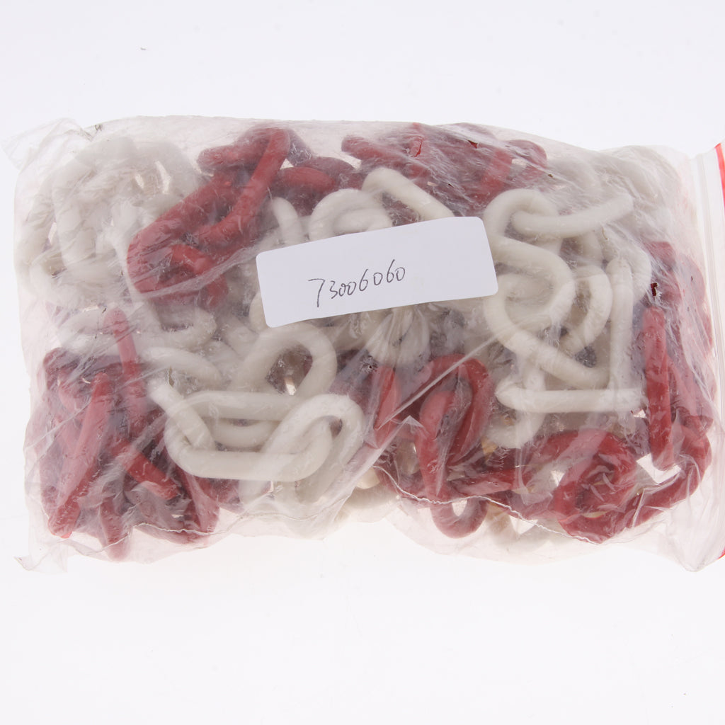 Plastic Safety Chain 6mm x 3800 Meter Roll Plastic Link Warning Chain Red + White