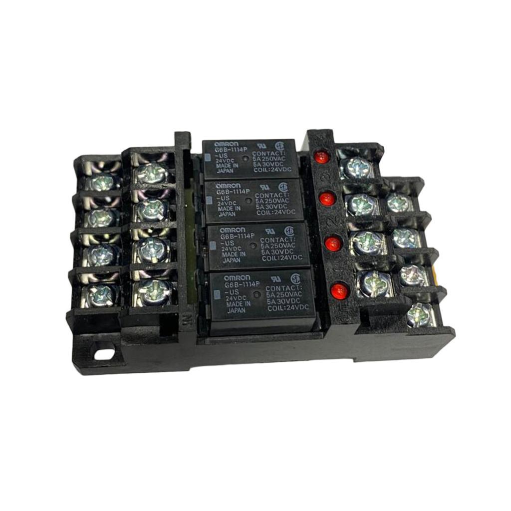 G6B-4BND Coil Relay Terminal Block Socket Base with 4 Pole JY24H-K Relay Set