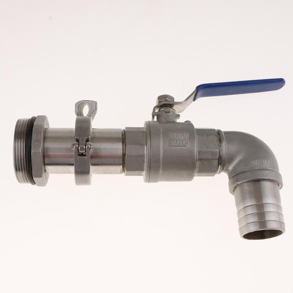 90 Degree Ton Barrel Replacement Outlet Tap for Oil Water Outlet Discharge Port Inner Diameter 40.5MM