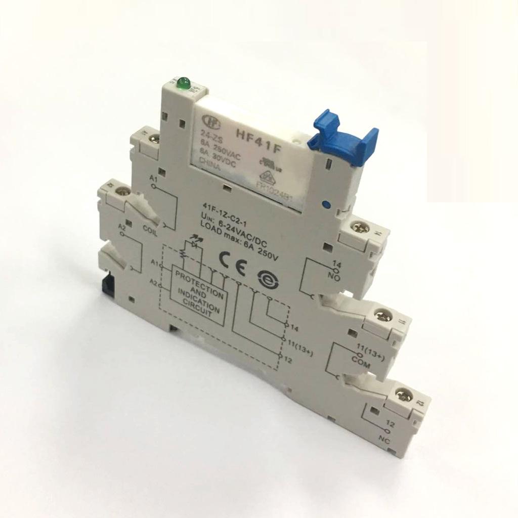 Hongfa HF41F PCB Relay 5-PIN Relay Socket 6-24V AC/DC 6A 41F-1Z-C2-1