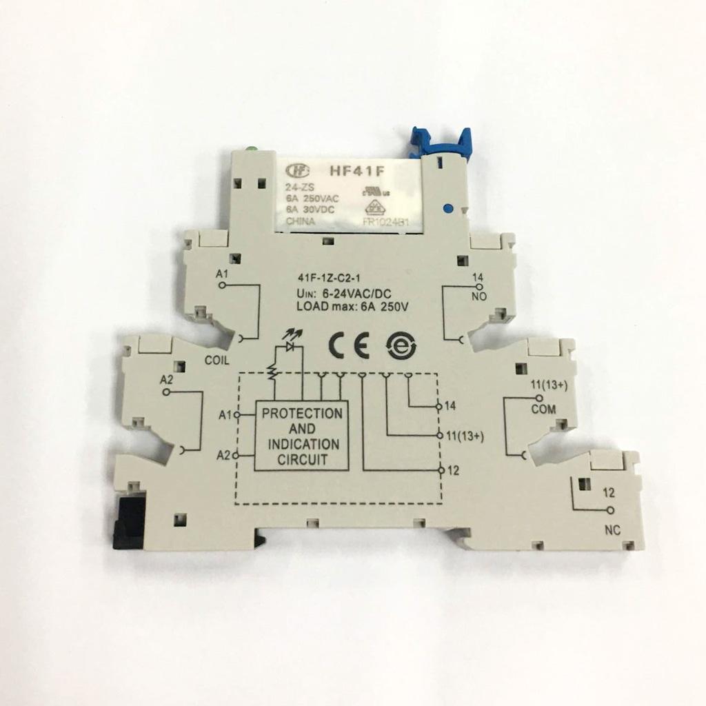 Hongfa HF41F PCB Relay 5-PIN Relay Socket 6-24V AC/DC 6A 41F-1Z-C2-1