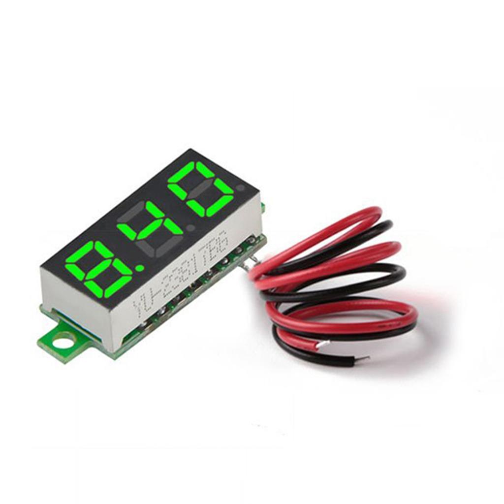 0.28 inch 2-wire 3.5-30V DC LED Display Digital Voltmeter Green