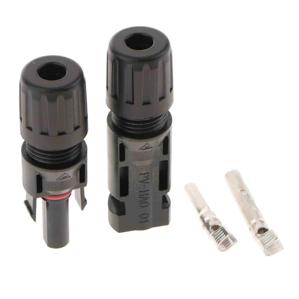 MC4 Male/ Female Solar Panel Cable Connectors Double Seal Rings Waterproof