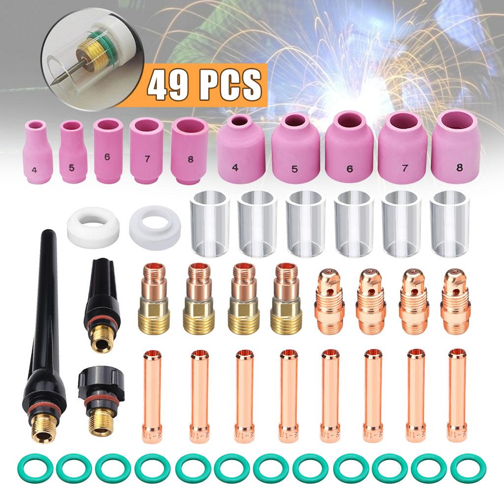 49 Piece Blowtorch Stubby Gas Lens Glass Cup kit Practical Welding