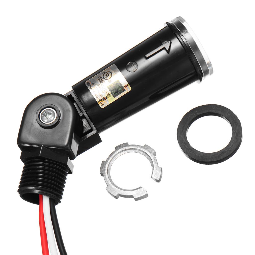 LED Compatible 120V Dusk Dawn Outdoor Swivel Photo Control Photocell to Wall