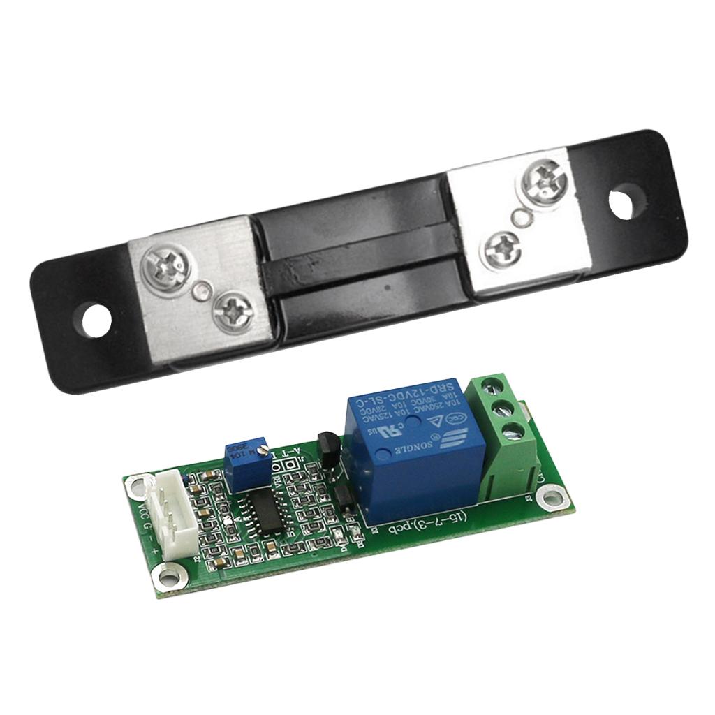 DC Current Shunt with Current Detection Sensor Module Relay Output 30A 24V