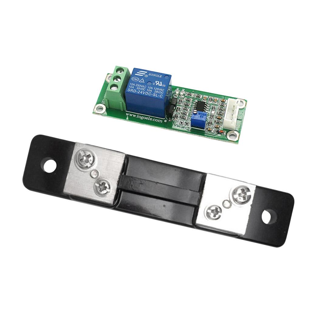 DC Current Shunt with Current Detection Sensor Module Relay Output 30A 24V