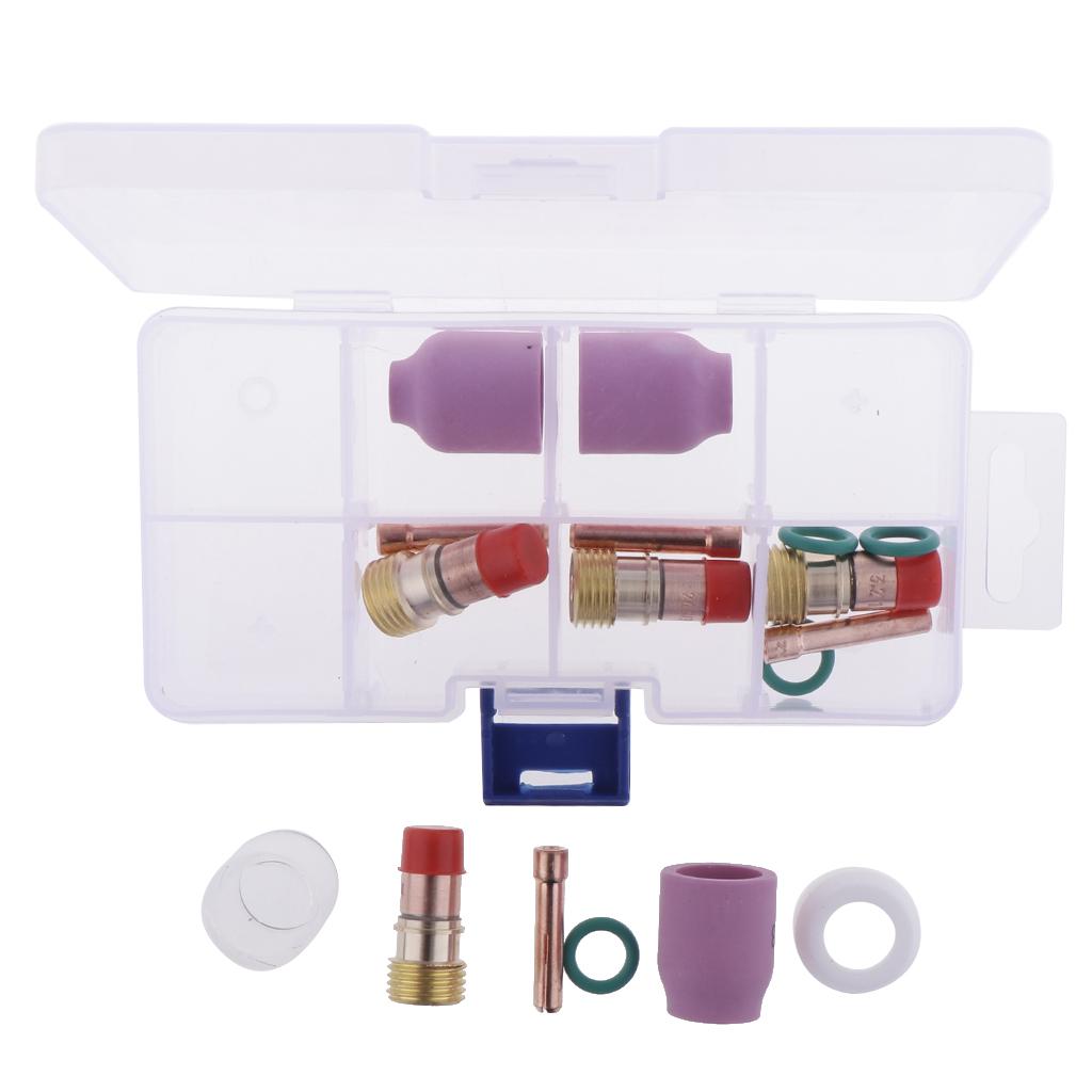 17pcs Welding Torch Cup Gas Kit Parts