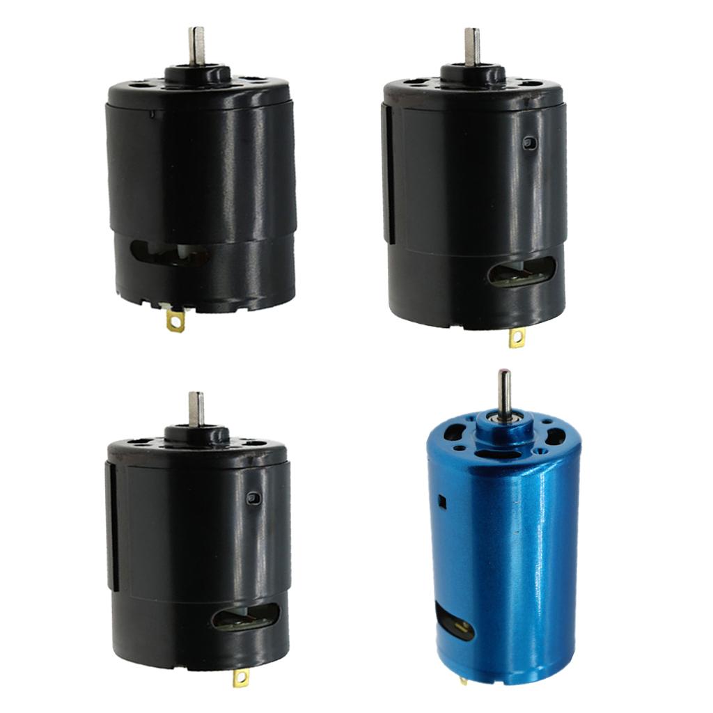 DC 550 Motors Ball Bearing High Speed Large Torques Gear Motor 12-24V Black A
