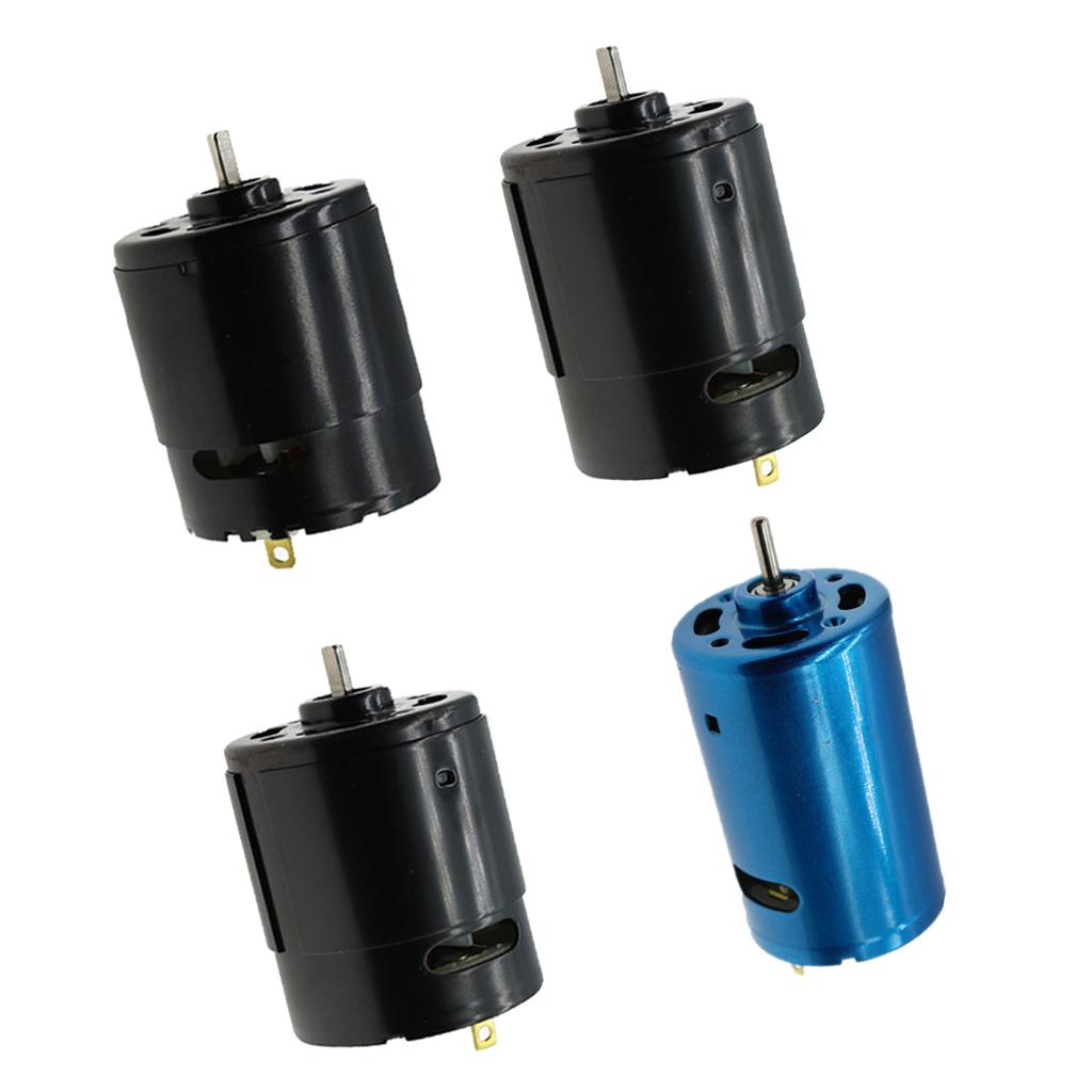 DC 550 Motors Ball Bearing High Speed Large Torques Gear Motor 12-24V Black A