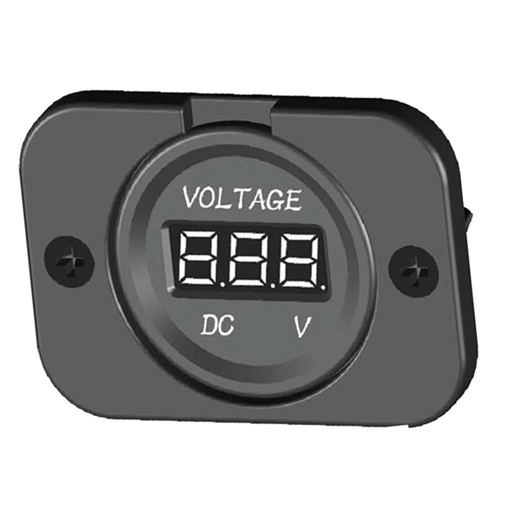 12-24V LED Panel Digital Voltage Volt Meter Voltmeter for Motorcycle Car