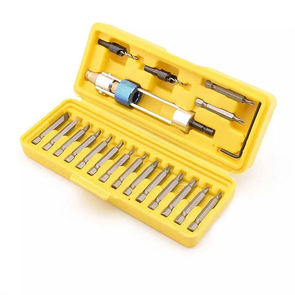20Sets Drill Driver Multi Screwdriver Conversion Head Bits Sets Tool Kit