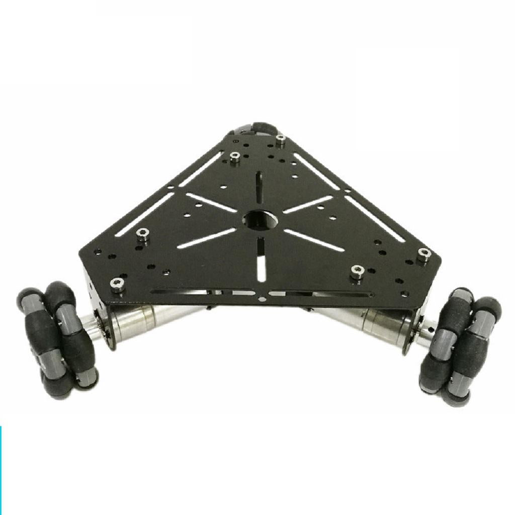 3WD Omni Wheels Robot Car Chassis Metal Frame 58mm 12V Motor