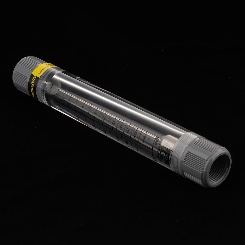 LZM 25G Acrylic Tube Flow Meter Rotameter Stainless Steel ABS Material 20GPM