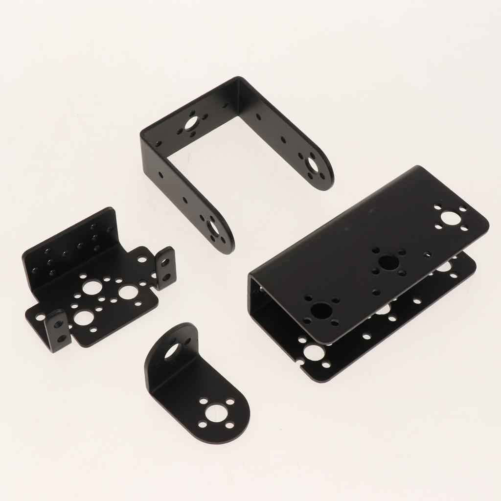 6DOF Assembly Mechanical Robot Arm DIY Kit Clamp Gripper Claw DIY Black