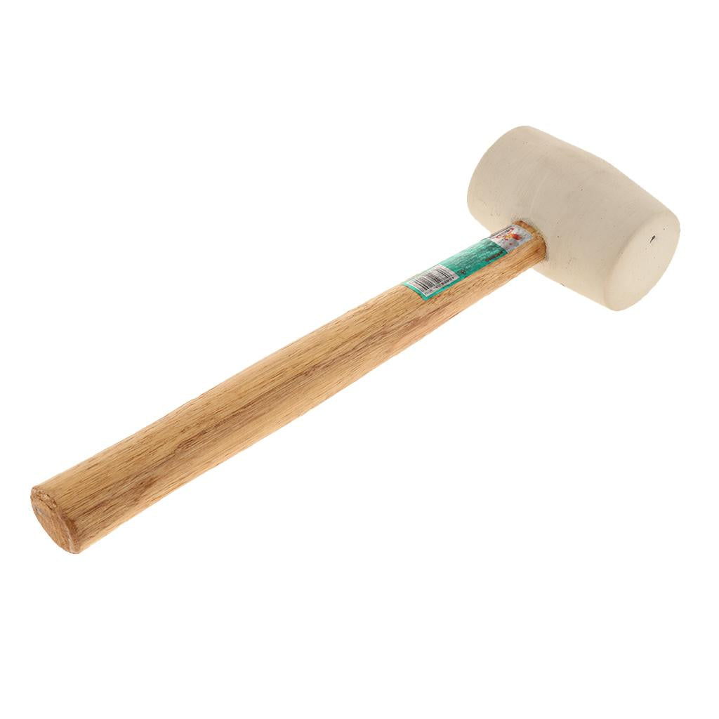 Rubber Mallet Hammer with Wooden Handle for Carpenter Artisans Elasticity