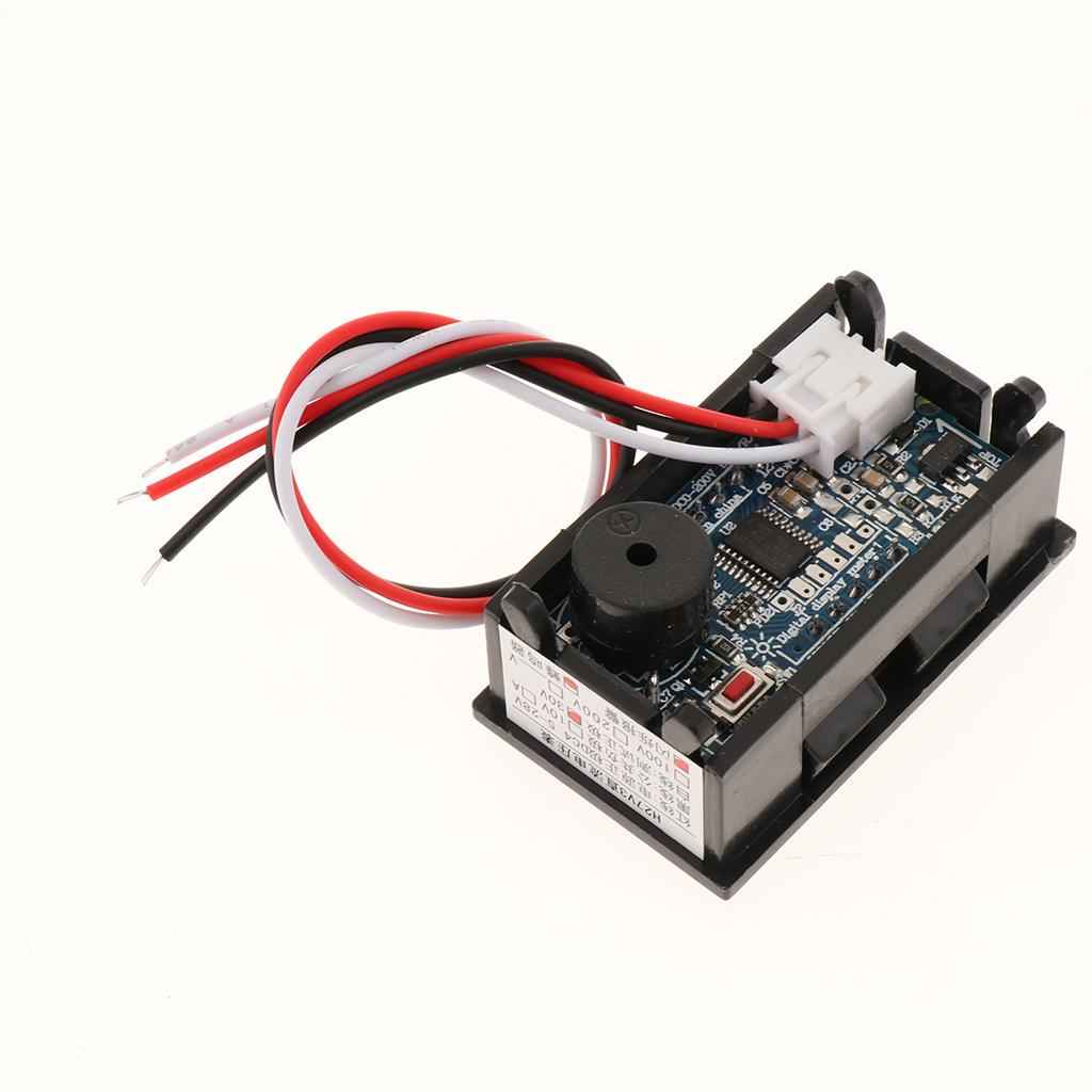 DC 0-30V 3 Wire Digital DC Voltmeter 0.56in LED Display Buzzer Warning Red